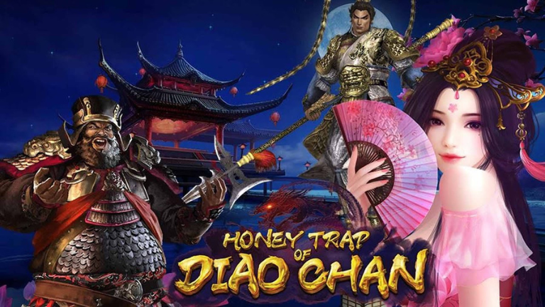 A glimpse of Diao Chan's beauty with a mysterious backdrop of ancient China in the slot game "Honey Trap of Diao Chan."