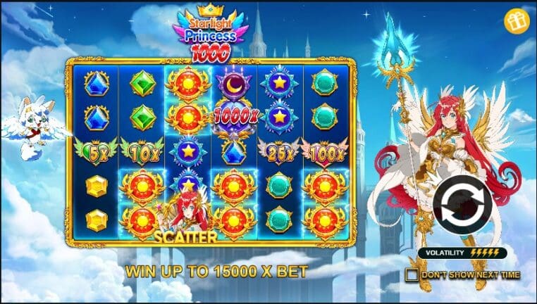 Spin and win with Starlight Princess Slot, featuring cascading reels, multipliers, and magical free spins for massive payouts!